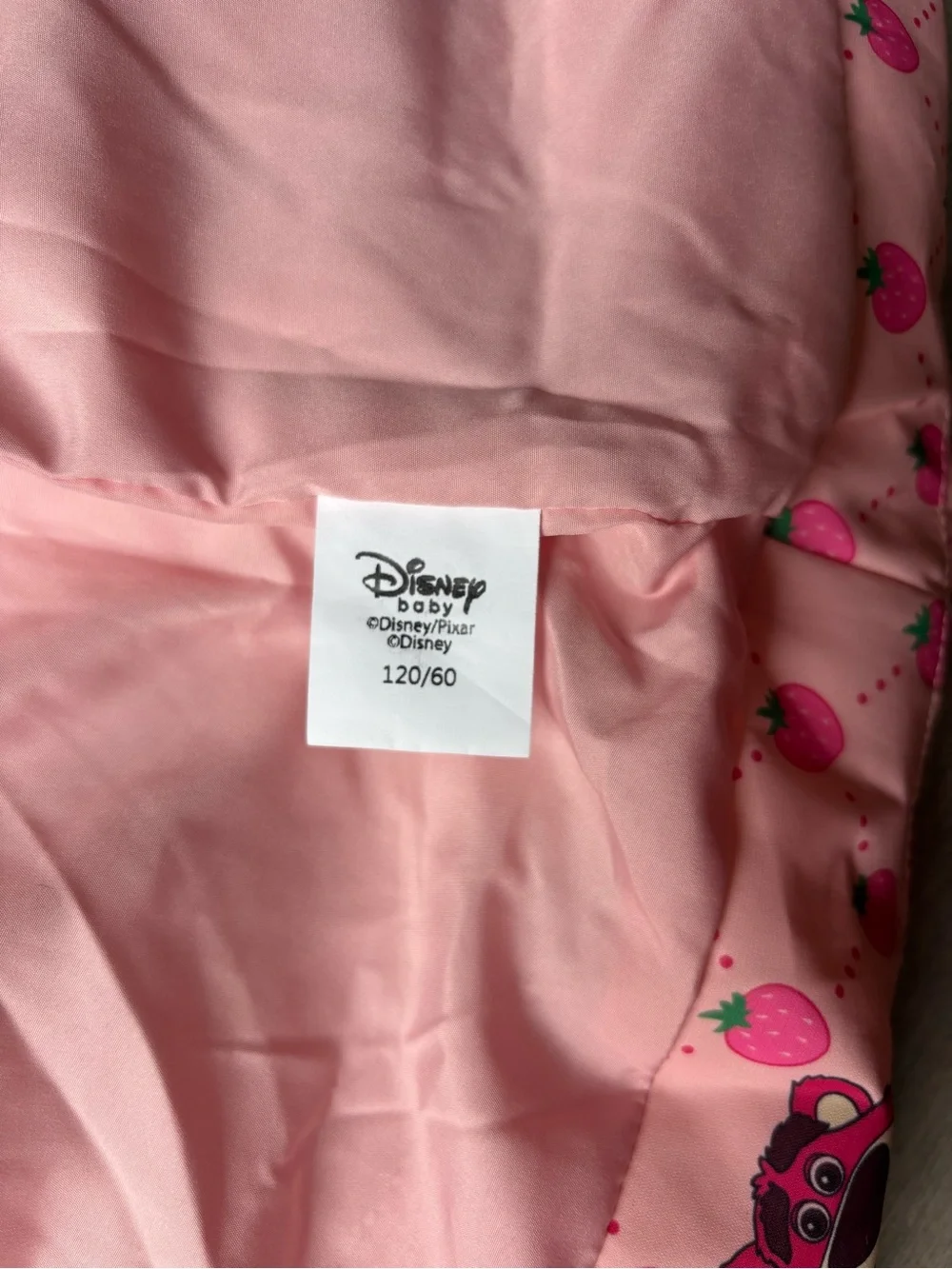 Girls Disney Baby Toddlers Pink Quilted Puffer Coat Jacket Toy Story Lotso Bear